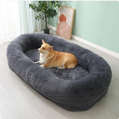 Plush Winter Pet Bed – Large, Washable Cover