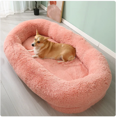 Plush Winter Pet Bed – Large, Washable Cover