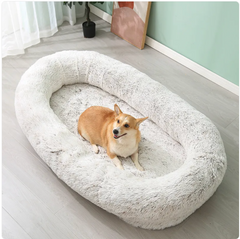 Plush Winter Pet Bed – Large, Washable Cover