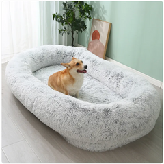 Plush Winter Pet Bed – Large, Washable Cover