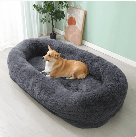 Plush Winter Pet Bed - Large Washable Cover