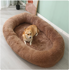 Plush Winter Pet Bed – Large, Washable Cover