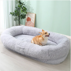Plush Winter Pet Bed – Large, Washable Cover